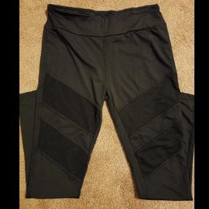 Black mesh leggings